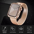 thumbnail image 3 of CIRUTVAL 2/3Pack Glass+Bling Case For Apple Watch  44mm 40mm 42mm 38mm Cover, Crystal Diamond iWatch Protector Case Slim PC Anti-Scratch Bumper Frame Protective Cover For iWatch Series SE/6/5/4/3/2/1, 3 of 9