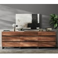 thumbnail image 2 of WAMPAT Dresser for Bedroom, Closet Organizers and Storage with 9 Drawers, Chest of Drawers with Metal Base, Modern Wood Dresser for Living Room, Hallway, Entryway, Brown, 2 of 6