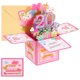 thumbnail image 1 of Tarjeta de cumpleaños 20 de Uxcell, tarjeta de cumpleaños emergente con tarjeta de saludo y sobre para mujeres, amigas, color rosa, 1 of 6