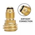 thumbnail image 6 of 1 Pack Brass Pol To Qcc1 Propane Tank Adapter - Heavy-Duty Lp Tank Valve Adapter for Bbq Grills, Heaters, Rvs, Camping Stoves - Fits 5-100 Lb Tanks, 6 of 8
