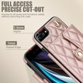 thumbnail image 4 of Allytechgroup for iPhone 8 Plus/7 Plus Wallet Case with 5 Cards Holders, Detachable Hand Strap & Shoulder Lanyard RFID Blocking Shockproof Protective Phone Case for Girls Women, Rosegold, 4 of 8