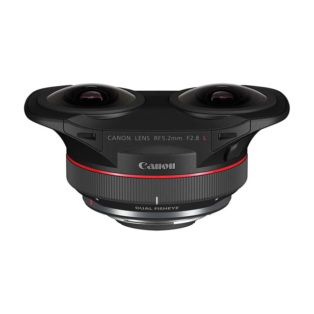 Canon RF5.2mm F2.8 L Dual Fisheye Lens - 3D Virtual Reality, 180 Degree VR, Canon EOS R5 Compatible Black