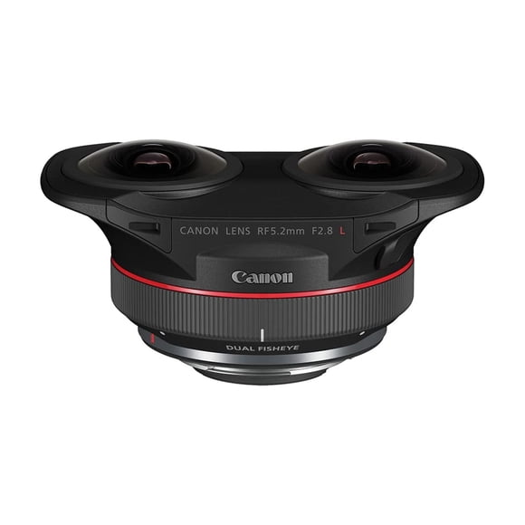 Canon RF5.2mm F2.8 L Dual Fisheye Lens - 3D Virtual Reality, 180 Degree VR, Canon EOS R5 Compatible Black