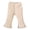 Beige, variant on Toddler Knitted Flared Pants, Ribbed Stretchy Casual Solid Color Comfortable Bottoms for Baby Girls Pink Size 2-3 Years