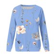 thumbnail image 4 of Dyegold Pullover Sweaters For Women Fall Fashion 2023 Vintage Floral Print Western Tops Shirts Casual Loose Teen Sweatshirts, 4 of 4
