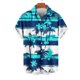 thumbnail image 4 of Blusa y camisa de manga corta con cuello vuelto para hombre, informal, a la moda, con estampado de bolsillo y botones, de poliéster., 4 of 5