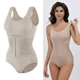 thumbnail image 2 of High Waist Compression Bodysuit For Women Abdomen Control Butt Lifting Full Body Shaping Invisible Shapewear with Hooks, 2 of 9