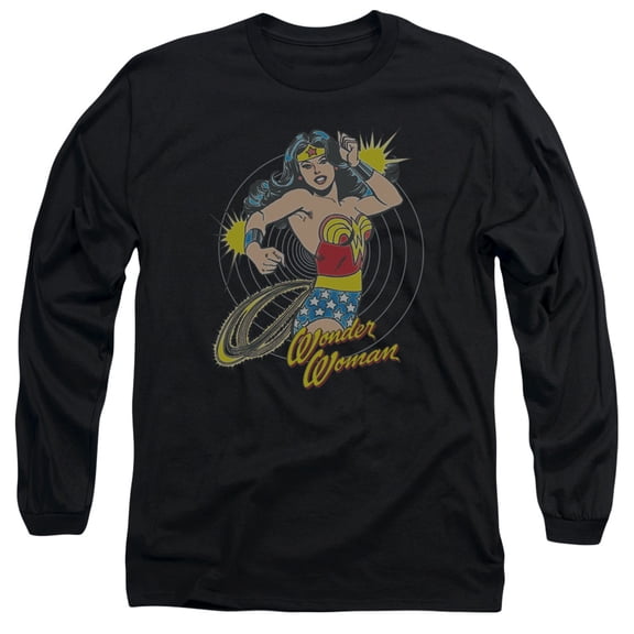 DC Comics Spinning-Long Sleeve Adult 18/1 Black