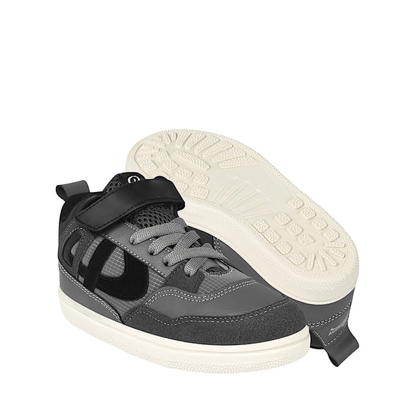 TENIS PANAM NIÑO 0117081269 SIMIPIEL GRIS/NEGRO 17-21