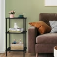thumbnail image 2 of 3-Tier End Table Round Edge Nightstand Side Table, Black, 2 of 7