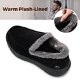 thumbnail image 4 of FitVille Winter Slippers for Men Warm Plush Lining House Slipper Booties, Wide Width Available, 4 of 7