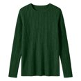 thumbnail image 2 of LUVDA Women's Ribbed Knit Sweater Long Sleeve Crew Neck Pullover Casual Fall Top, 2 of 6