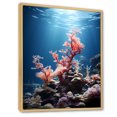 thumbnail image 2 of Designart "Coastal Symphony Of Pink Corals" Coastal Coral Under Water Floater Framed Canvas Prints, 2 of 5