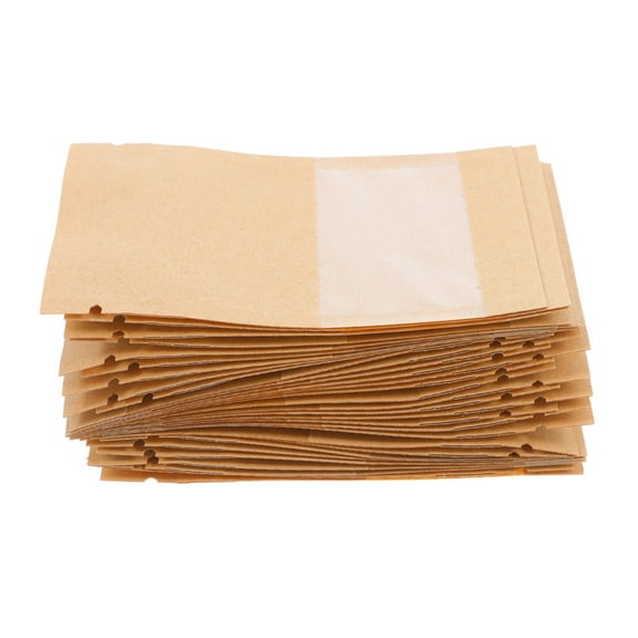 Masteelf Seed Storage Organizer with Sealable Kraft Paper Envelopes for Longterm Seed Storage and Collection Khaki 100pcs