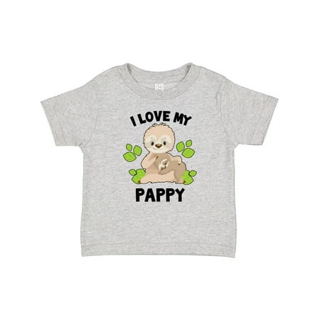 

Inktastic Cute Sloth I Love My Pappy with Green Leaves Boys or Girls Baby T-Shirt