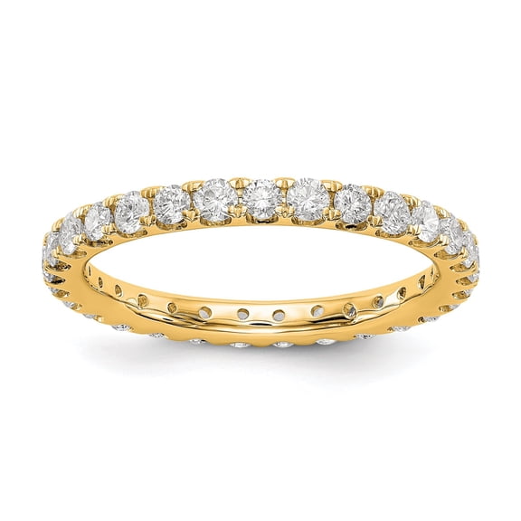 1 Ct. Natural Diamond Wedding Ring Womens U-Prong Eternity Band 14k Yellow Gold