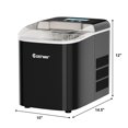thumbnail image 2 of Costway Portable Ice Maker Machine Countertop 26LBS/24H LCD Display w/ Ice Scoop Black, 2 of 10