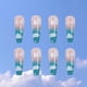 thumbnail image 3 of Uñas postizas Apuakthei con degradado largo, uñas postizas tipo ataúd, uñas postizas con diseño de nube azul para mujeres y niñas, 24 unidades (Gorgeous1), 3 of 5