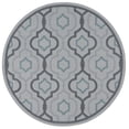 thumbnail image 2 of Safavieh Courtyard Bayon Geometric Indoor/Outdoor Area Rug, Light Gray/Anthracite, 5'3" x 5'3" Round, 2 of 7