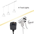 thumbnail image 3 of FSLiving H-Style Track Mount Pendant Fixture Scandinavian Style Pendant Lights for Kitchen Hanging Lamp Modern Wood and Aluminium Light Customizable,Black - 1 Light, 3 of 8
