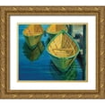 thumbnail image 1 of Bansemer, Roger 31x26 Gold Ornate Wood Framed with Double Matting Museum Art Print Titled - Gloucester Dory Boats, 1 of 4
