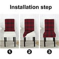 thumbnail image 5 of Christmas Chair Covers Set of 4,Red Green Tartan Plaid Scottish Spandex Stretch Dining Room Chair Cover,Removable Washable Kitchen Parsons Chair Covers Seat Slipcovers, 5 of 6