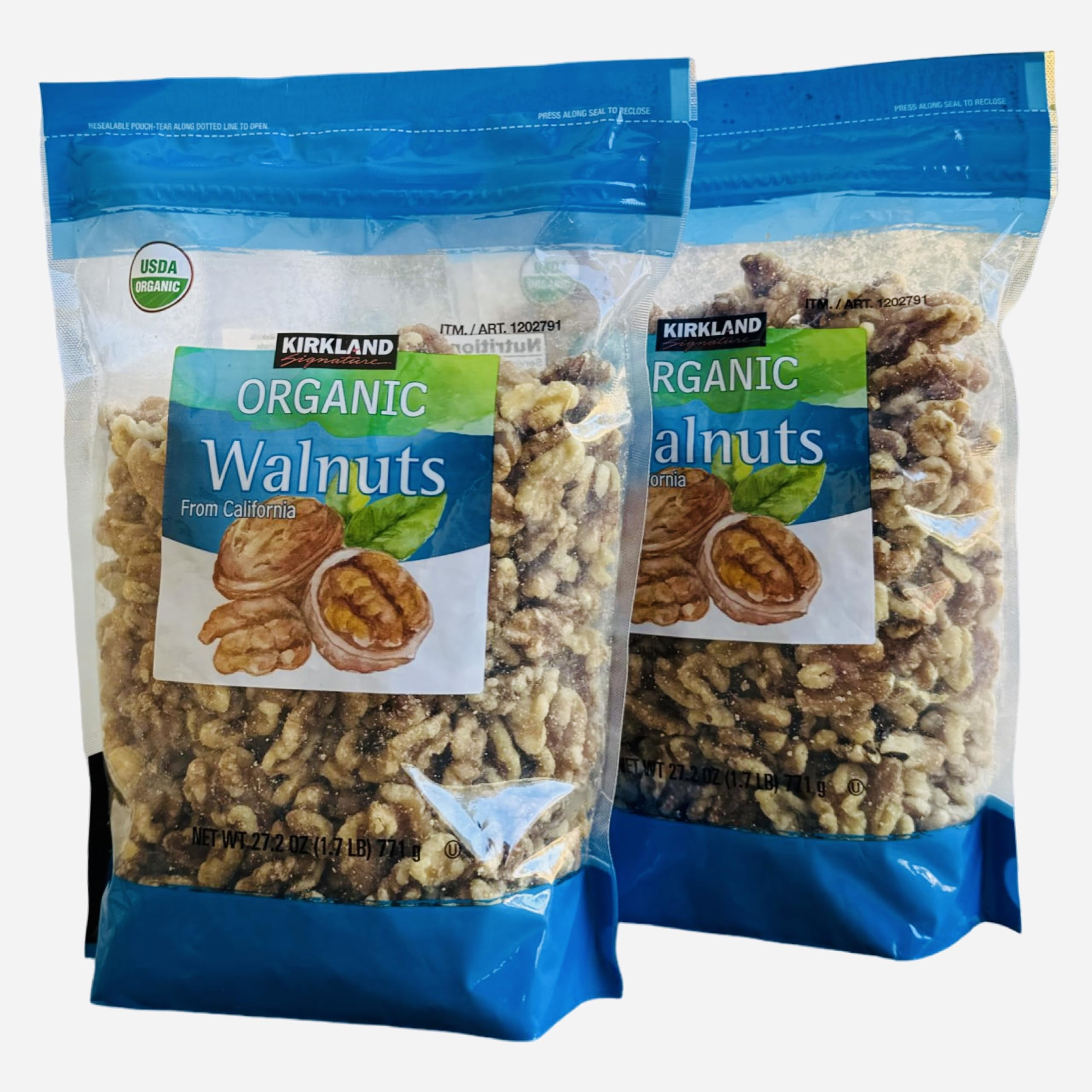 Kirkland Organic Walnuts - 1.7Lb - Pack Of 2 Packaging May Vary