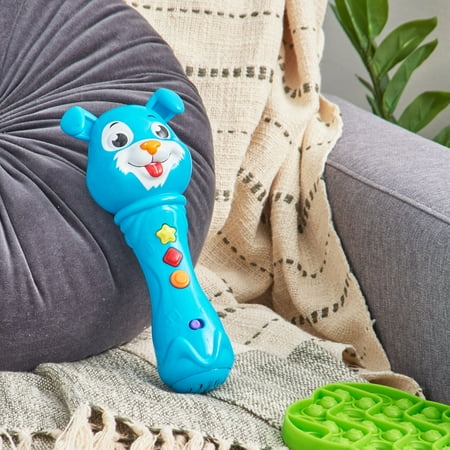 Spark Create Imagine, Interactive Learning Microphone Toy, 3 Modes, Unisex, Blue, 3 Years up
