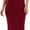 Burgundy, variant on Women's Thin Strap Racerback V-Neck Maxi Dress - Fuchsia - Medium