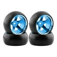 thumbnail image 2 of TISHITA 4 Pieces RC Car Hub Wheel Rim and Tires Replaces Remote Control Car RC Wheel Rim Blue, 2 of 7