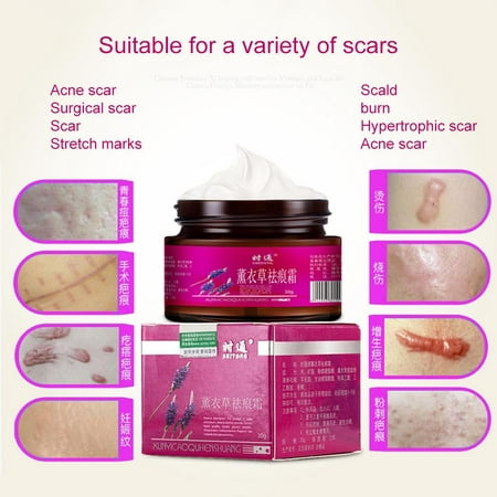 HURRISE Lavender Scar Blemish Treatment Cream Smoothing Acne Mark Removal Skin Care Essence Cream,Scar Treatment Cream, Acne Mark Removal