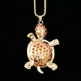 thumbnail image 6 of QQTDFG New Fashion Women's Cute Crystal Turtle Tortoise Pendant Sweater Chain Necklace-Blue, 6 of 6