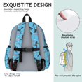 thumbnail image 5 of Baseballs and Words Blue Pattern Cute School Backpack with Padded Back and Adjustable Shoulder Straps 13.4"x11"x4.7", 5 of 5