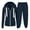 Navy, variant on Ladies Two Piece Activewear Set with Zipper Hooded Sweatshirt and Tapered Joggers, Relaxed Fit Lounge Suit for Daily Wear and Sports