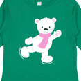 thumbnail image 4 of Inktastic Polar Bear, White Bear, Ice Skating Bear, Scarf Boys or Girls Long Sleeve Toddler T-Shirt, 4 of 5