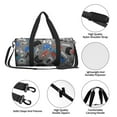 thumbnail image 4 of Zufioo Video Game Print Round Sports Travel Duffel Bag, Airplane Weekender Bag, Waterproof Gym Backpack, Unisex, 4 of 6