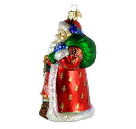 Nordic Santa 40104 Santa Collection Old World Christmas Glass Blown Ornament with S-Hook and Gift Box