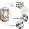 thumbnail image 5 of 72x78 Inch Shower Curtain Black Plaid Thanksgiving Bathroom Decor Waterproof Fabric Bathtub Bath Curtains Decorative Fall Pumpkins Wreath Extra Long Shower Curtain Set with Hooks, 5 of 6
