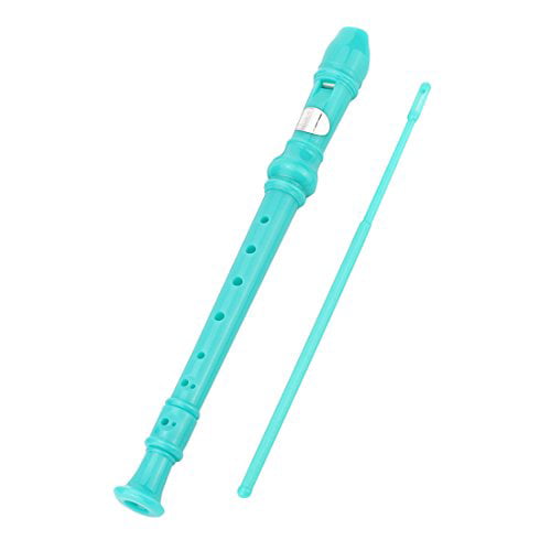 White 8Bees Descant Soprano Recorder 8 Hole with Cleaning Rod Basic Musical Instrument Flute for Kids School Student 