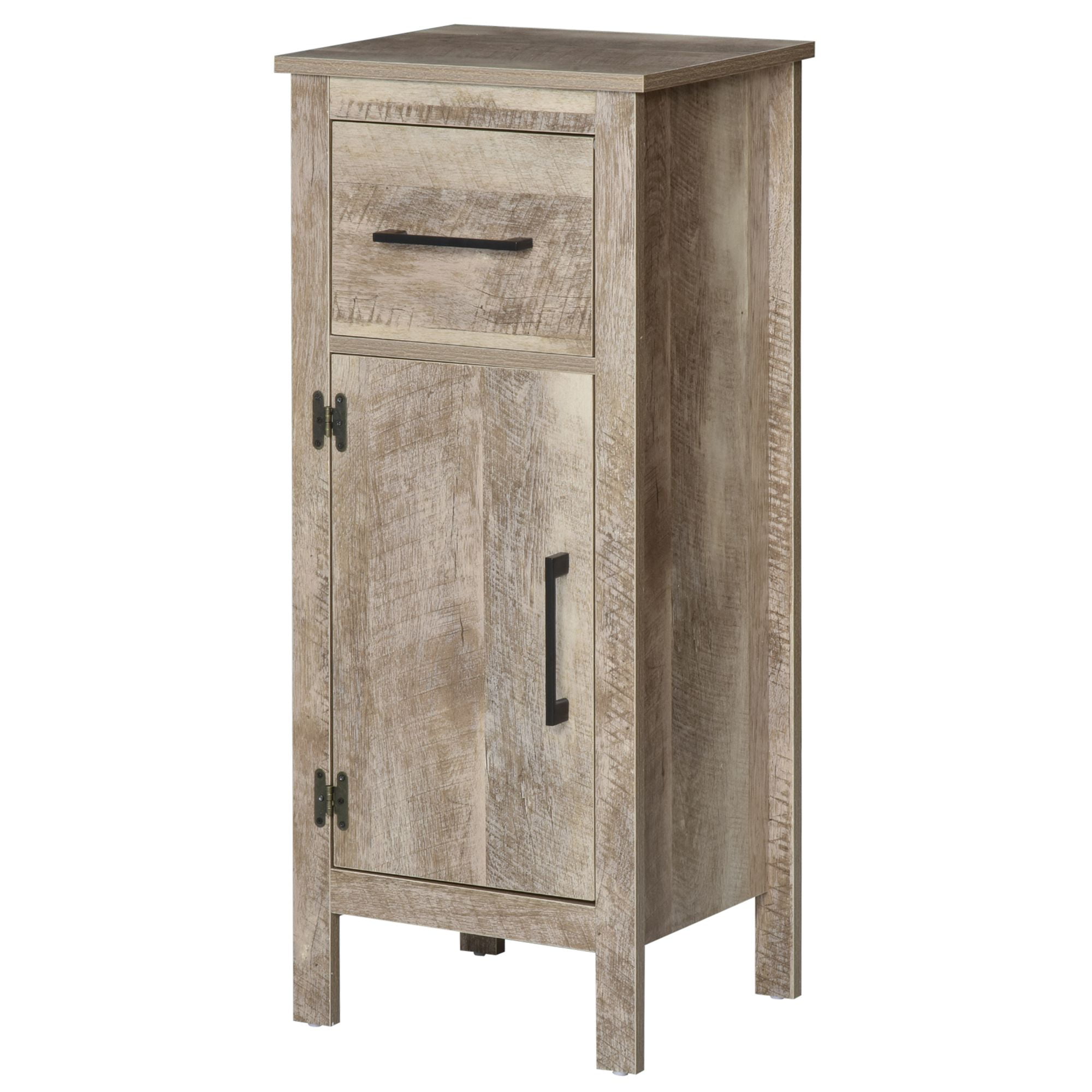 kleankin Bathroom Floor Storage Cupboard with Drawer and