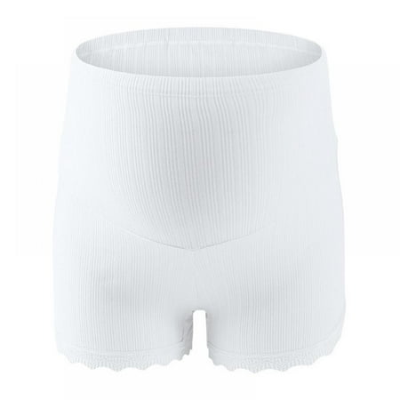 

Xmarks Women s Maternity Cotton Hight Waist Ribbed Boxer Panties Adjustable Over Bump Underwear Soft Breathable Briefs for Pregnant Women M-3XL