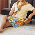 thumbnail image 6 of Kdxio Pumpkins Sunflowers Print Mens Sleep Shorts Bottoms Soft Comfy Pajama Wear Pants with Drawstring Pockets, 6 of 7