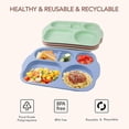 thumbnail image 4 of 30.48 cm (set of 4) large unbreakable dividers, suitable for children and adults, dishwasher and microwave safe plates, lightweight reusable plastic c, 4 of 4