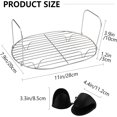 thumbnail image 2 of Xugoox Steam and Roast Rack Stainless Steel Possible Steamer Cooker Accessories, Compatible with Ninja Foodi Possible Cooker Pro 8.5 Qt MC1001 MC1010 Series for Slow Cooker Crock Pot, 2 of 6