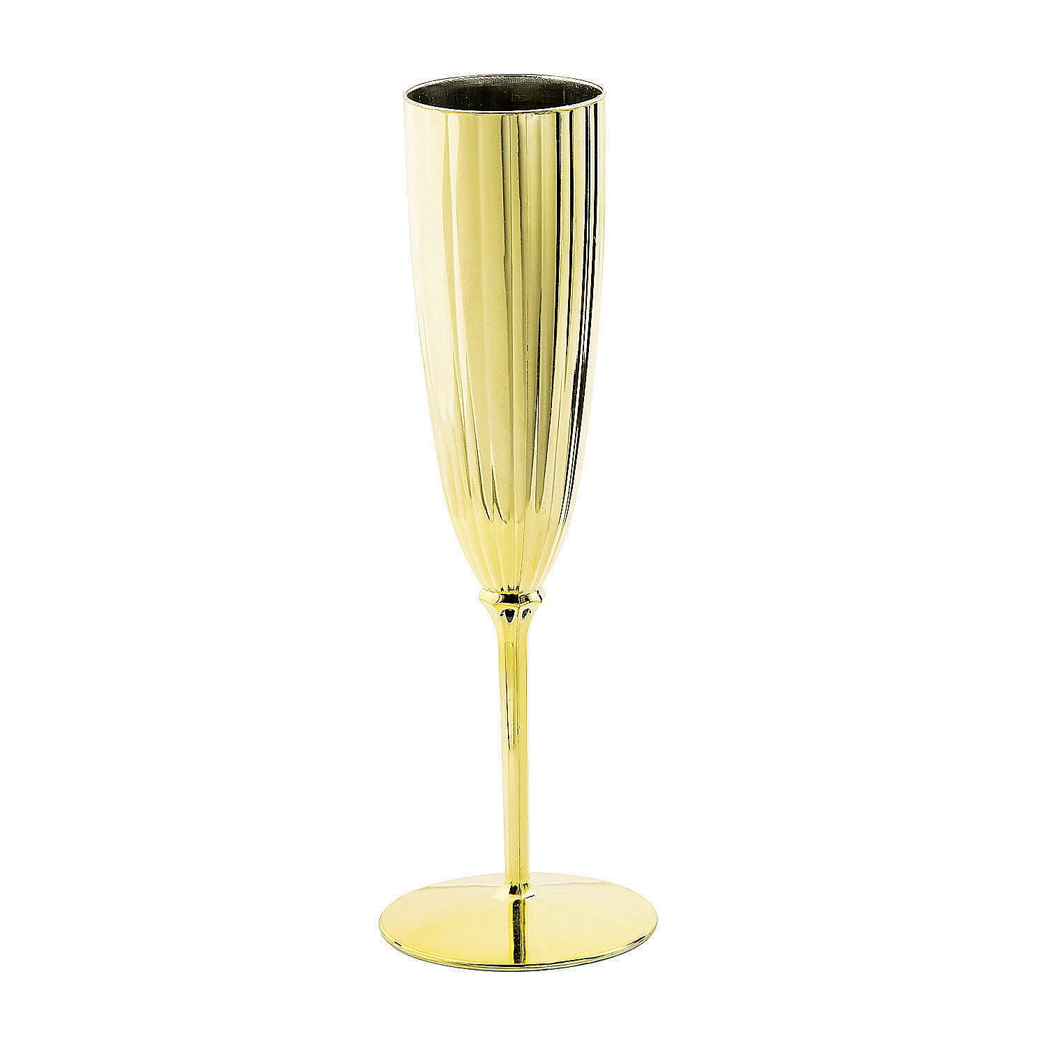 Fun Express Gold Metallic Plastic Champagne Flutes 48 Pieces