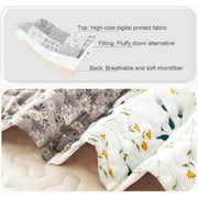 Whale Flotilla Reversible Patchwork Quilt Set King Size, Lightweight Boho Printed Bedspreads Coverlets Quilts Bedding Set with 2 Pillow Shams for All Seasons, Light Grey