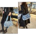 thumbnail image 4 of Sunyuer Women Vintage Washed Denim Shoulder Bag, Multi Pockets Large Capacity Hobo Tote Purse, Detachable Adjustable Crossbody Strap Casual Denim Handbag for Daily Commute Travel, 4 of 7