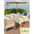 thumbnail image 5 of Rectangle Outdoor Tablecloth With Umbrella Hole And Zipper– Country Summer Waterproof Patio Table Cover for Party, Picnic, Backyard, 54"x80" , Welcome Lemon Print Yellow, 5 of 8