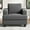 Dark Grey, variant on BLAZANT 39” Accent Chair, Linen Single Sofa Couch, Comfy Reading Chair with Deep Seat, Modern Armchair with Square Armrest& Removable Cushion Cover, Wooden Frame Small Couch for Small Spaces