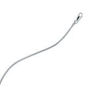 I925 JEWELRY Sterling Silver .925 Round Snake Necklace Chain 1.5mm 24 inches . Made in Italy
